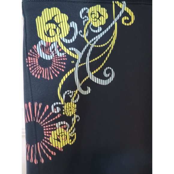 Athleta Graphic Print Workout Shorts Large Blue Elastic Waist Drawstring - Picture 4 of 6